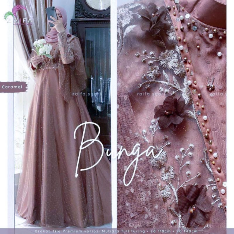 Seroja Dress Bunga Maxy Brukat Mutiara Veronica Maxy Seroja Maxy Dress Terbaru Dress Brukat Remaja Kekinian Nauren Dress Warna Lilac Brown Grey Latte Sage Green Dress Bridesmaid