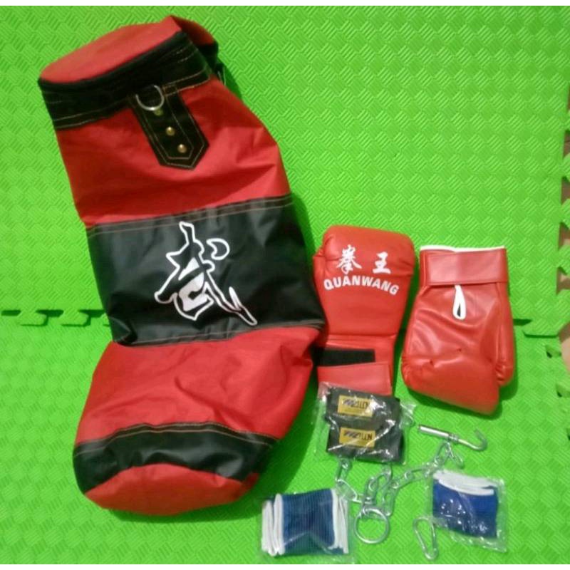 SH8 Samsak Tinju  8 in 1 Lengkap 80- 100cm Samsak Muaythai Boxing MMA Sarung Tangan Tinju MMA UFC Bo