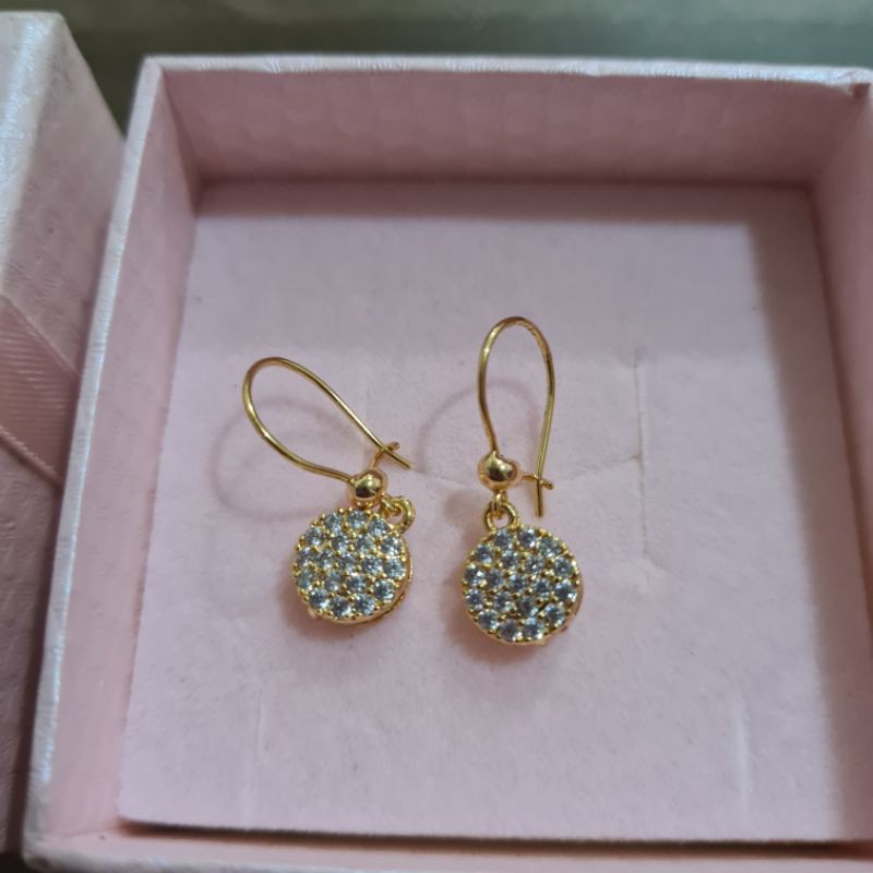 ANTING DESY BULAT DIAMOND LAPIS EMAS 24K //12399