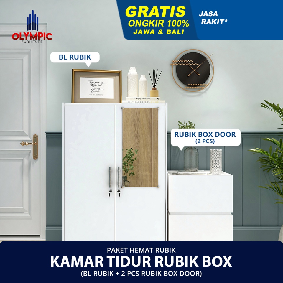 Olympic Paket Hemat Kamar - Lemari &amp; Rubik Box Series