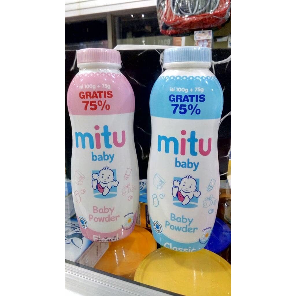 Mitu Baby Powder 100g plus 75g Bedak Bayi