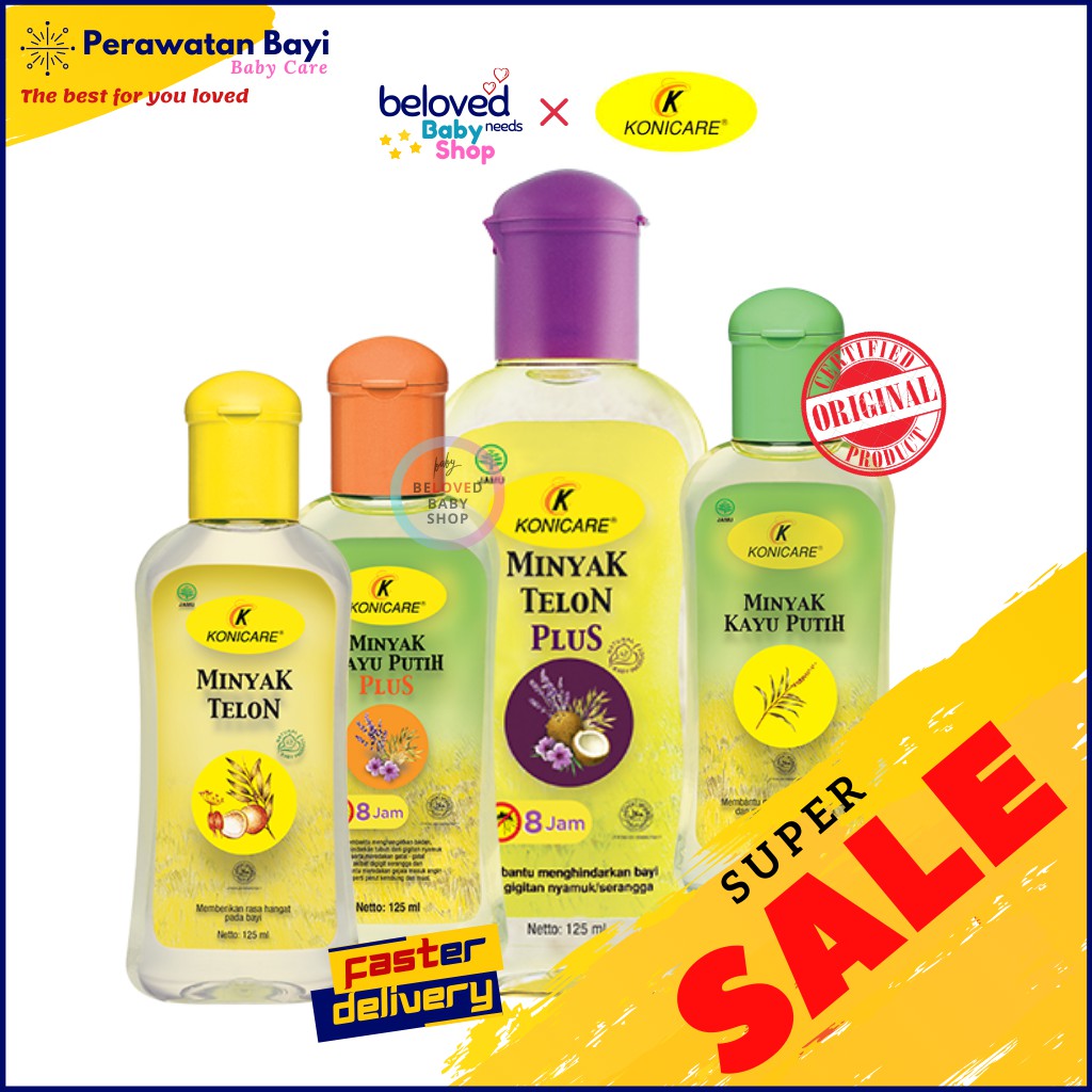 Konicare Minyak Kayu Putih / Minyak Telon / Minyak Kayu Putih Plus / Minyak Telon Plus 125ml