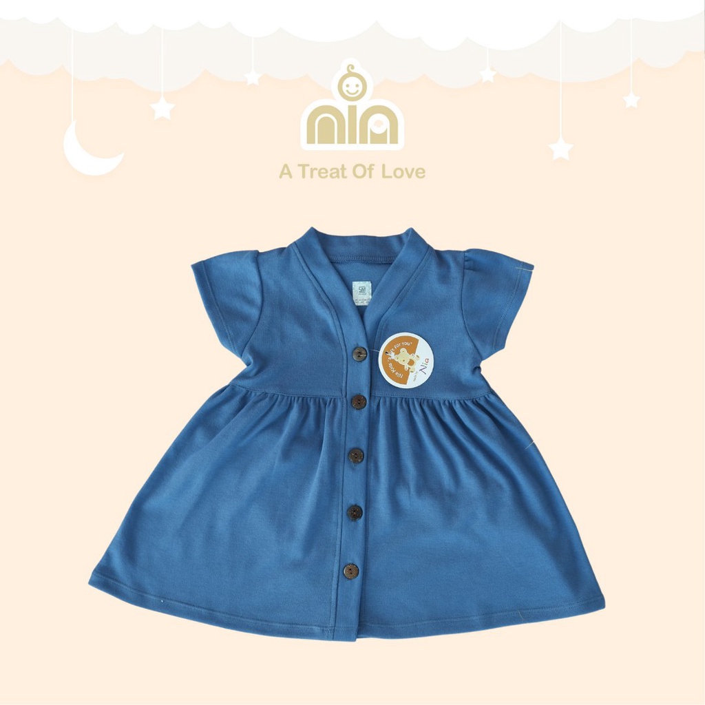 Promo !! PROMO!!! Dress Anak Bayi Polos Nia Rample/Dress Bayi Lucu Murah