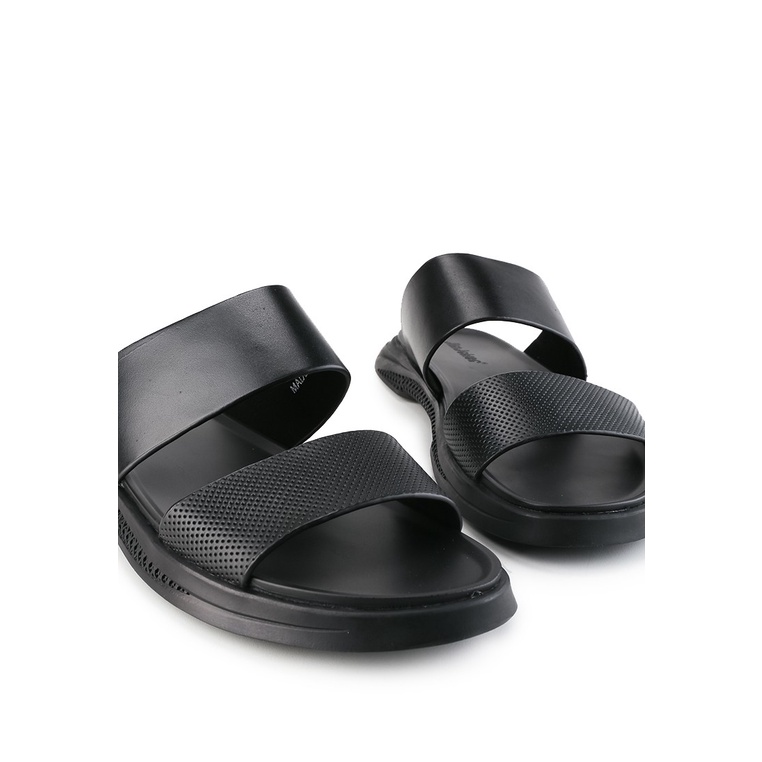 SANDAL CASUAL JIM JOKER PRIA ORIGINAL SLIDE KULIT BRANDED HITAM JJ38