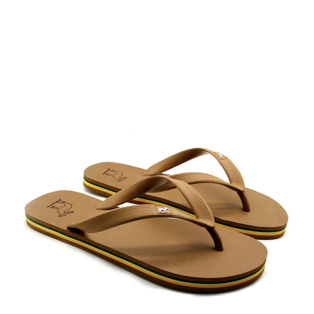 Sandal Panama Classic / Sendal Jepit Pria Coklat Muda / Sandal Pantai M6