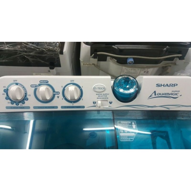 mesin cuci sharp aquamagic 2 tabung 85 cr 8kg