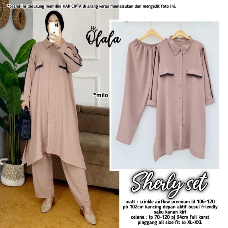 SETELAN WANITA MUSLIM / SHERLY SET OLALA