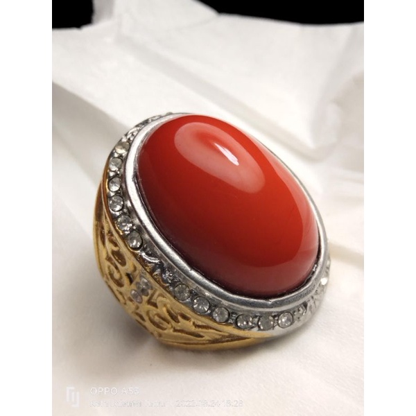 batu cincin akik merah marjan