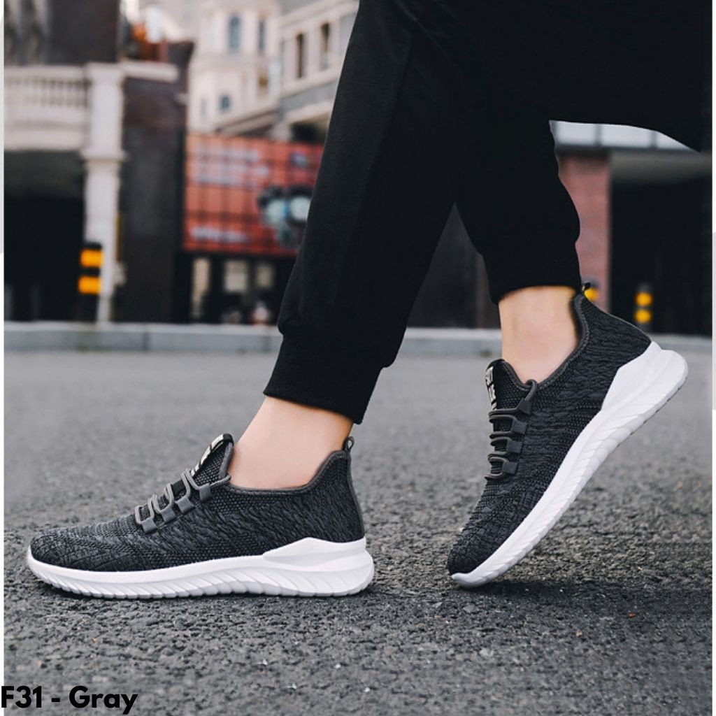 SEPATU SNEAKERS PRIA LARI IMPORT CANVAS NYAMAN SOLE KARET REMAJA DEWASA CASUAL HITAM IMPORT F31