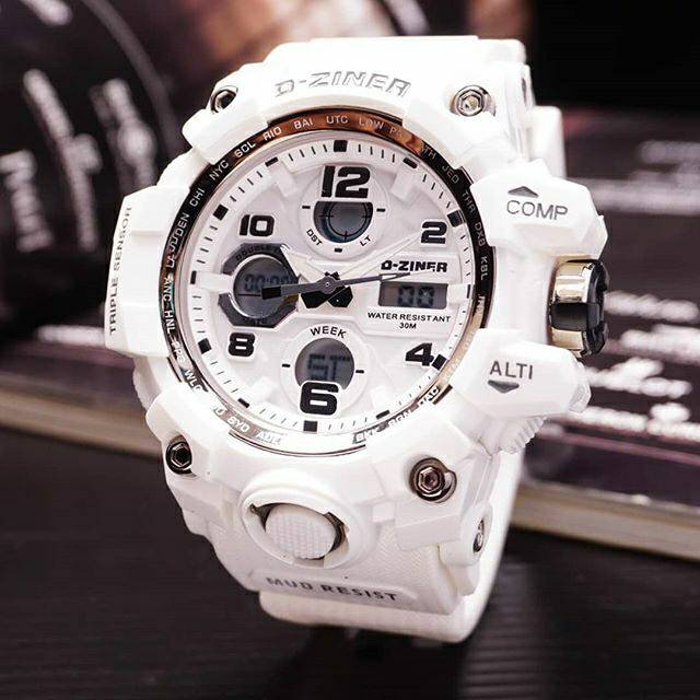 JAM TANGAN ANTI AIR DUAL TIME DZINER