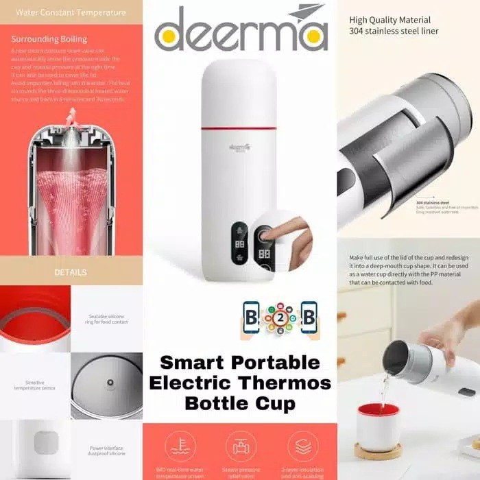DEERMA Smart Portable Electric Thermos Bottle Cup DEM-DR035 / DR035S