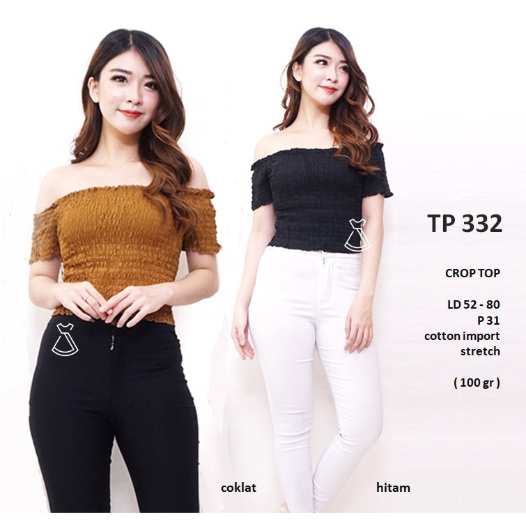 TP332 - BAJU WANITA ATASAN SABRINA BASIC CATTON IMPORT MURAH