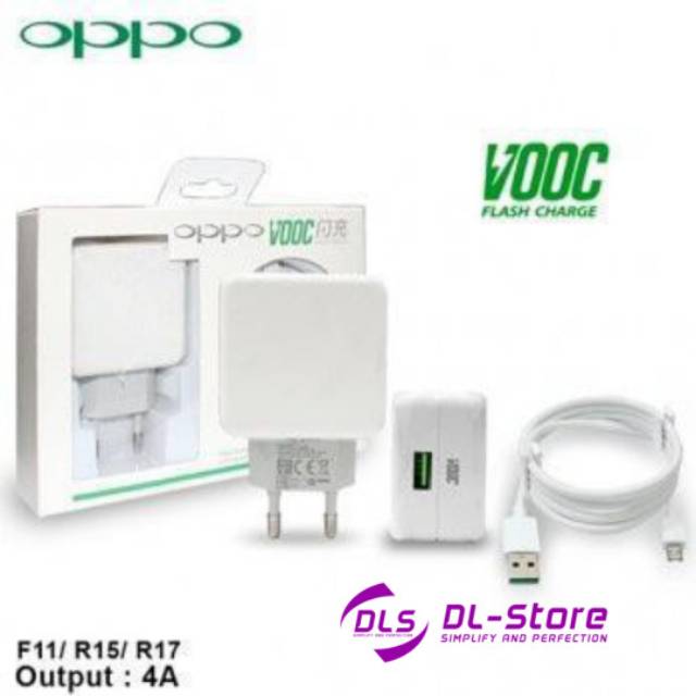 Charger OPPO VOOC Original Fast Charger Micro USB 7 Pin Real 4a R17 R15 F9 F11 F11 Pro