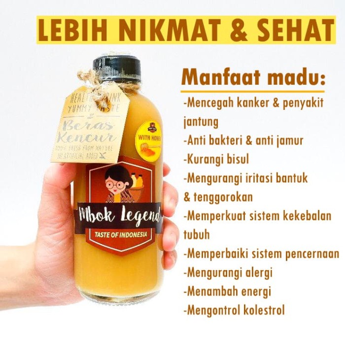 

TRADISIONALMINUMAN- JAMU MBOK LEGEND + MADU REFILL POUCH 1000 ML - KUNYIT ASAM -MINUMAN-TRADISIONAL.