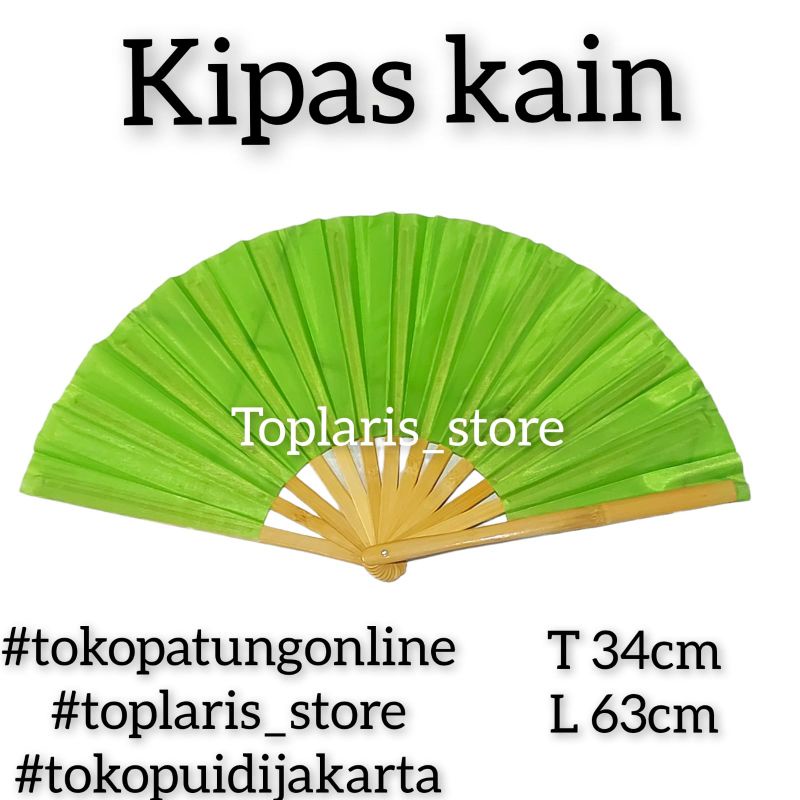 Kipas China Lipat Kain Lukis Polos Premium