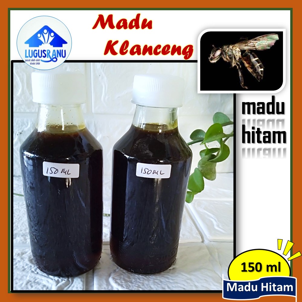 

Madu Klanceng Madu Hitam 150 ml (Madu dari Lebah Ternak) 100 % Madu Murni