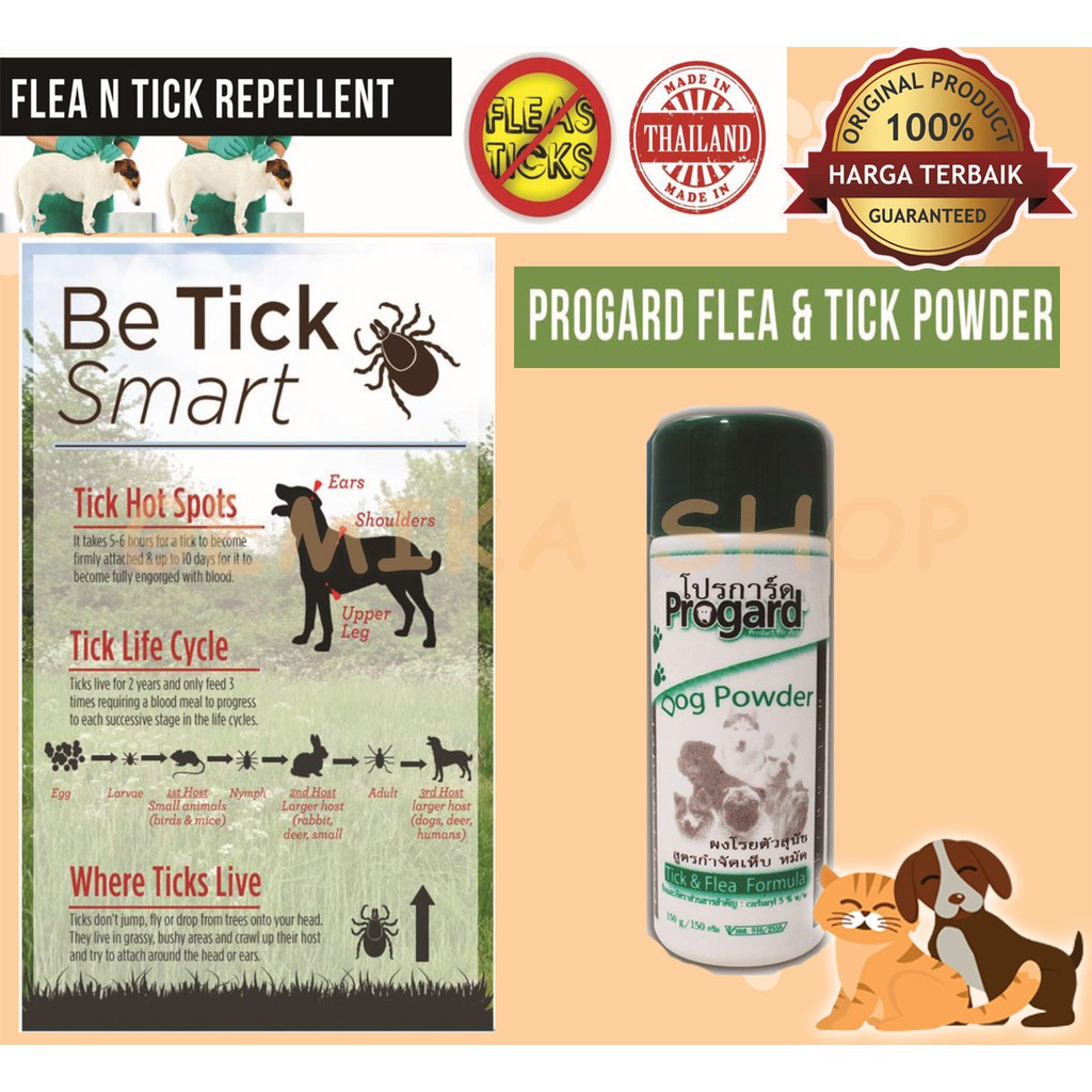 PROGARD FLEA &amp; TICK DOG POWDER 150gr - Bedak Anti Kutu Anjing