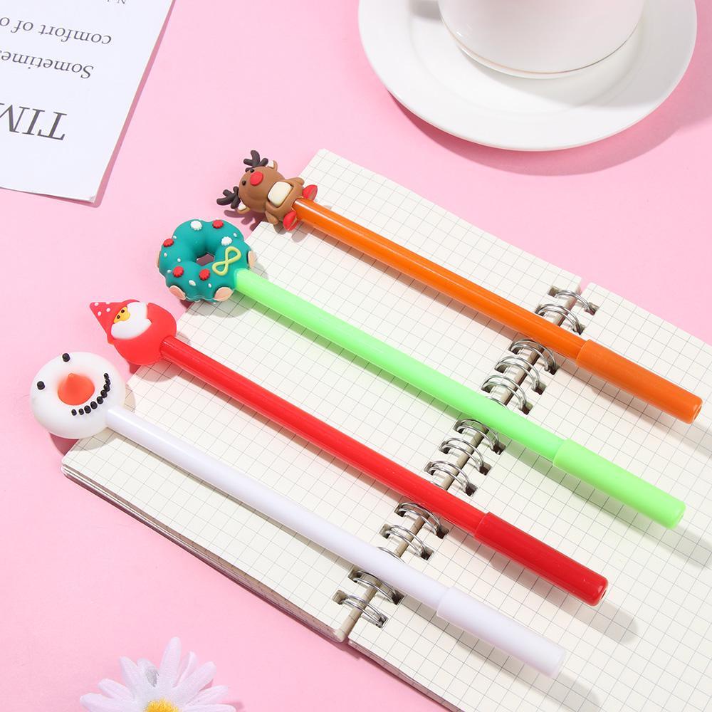 Populer Gel Pen Kreatif Hadiah Xmas Elk Santa Claus Snowman Christmas Series