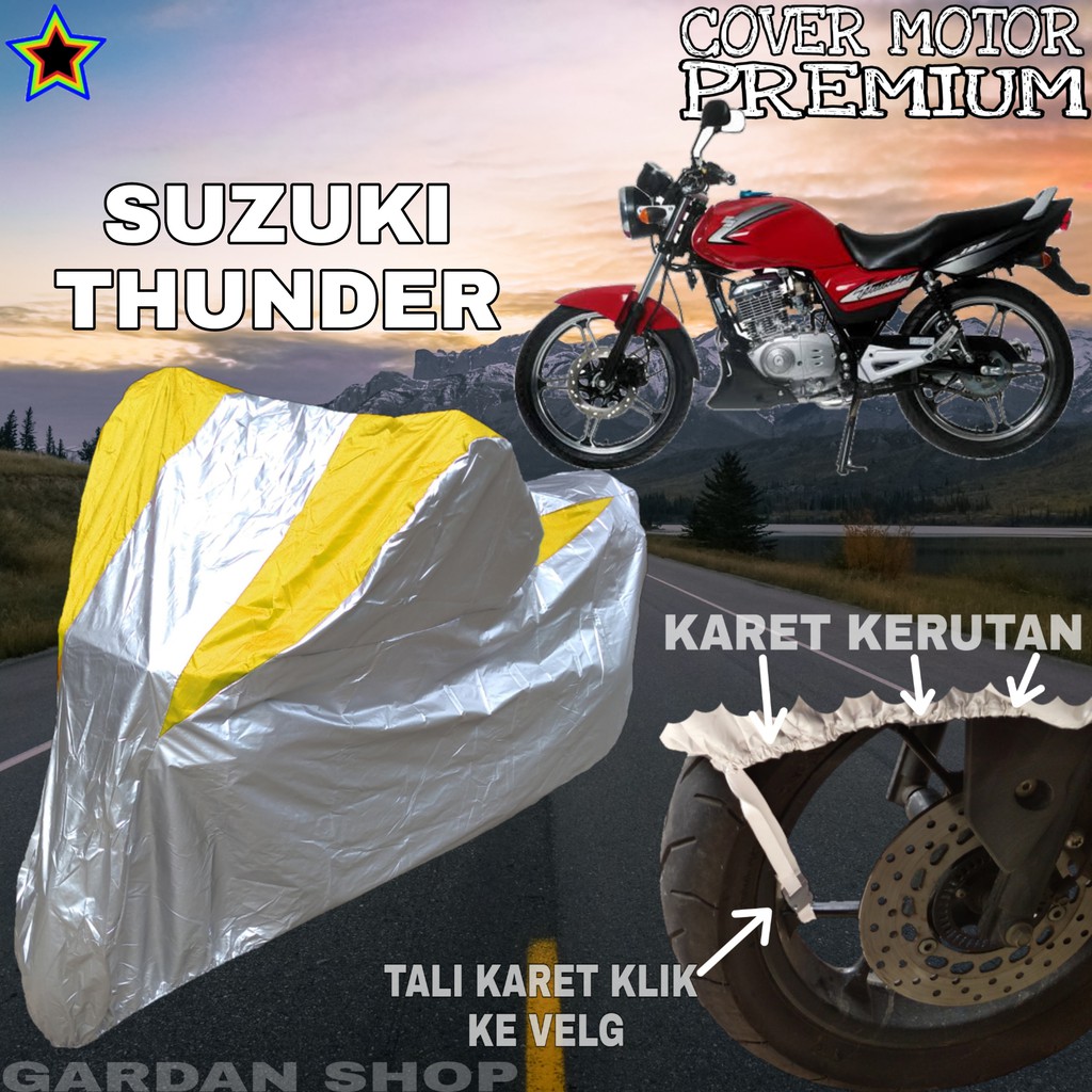 Sarung Motor SUZUKI THUNDER Silver KUNING Body Cover Suzuki PREMIUM