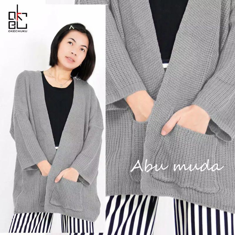 OVERSIZE LAVELLA PREMIUM CARDIGAN RAJUT TEBAL-Abumisty