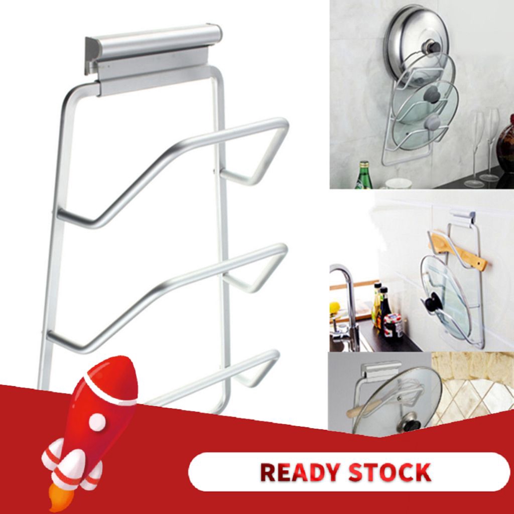 Ready Stock Lid Rack Door Kitchen Storage Cabinet Cover Holder Organizer Pantry Goob Shopee Indonesia