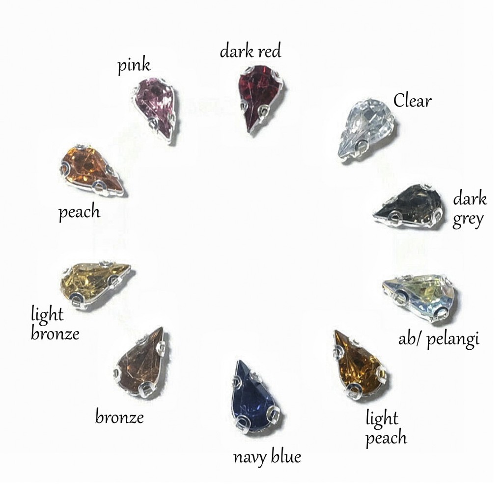 Payet Kristal Cangkang Akrilik Tetes