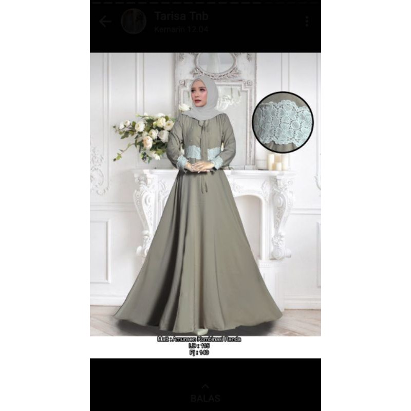 (TARIS BUSANA) GAMIS AMONSEN renda