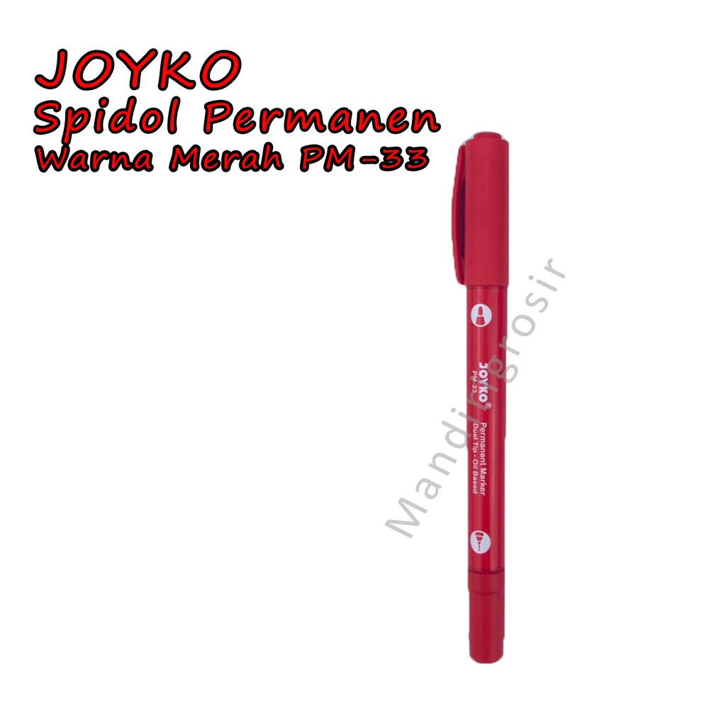 Spidol Permanen *Joyko * Warna Merah * PM-33