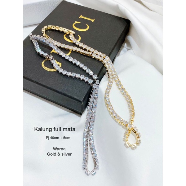 Kalung Premium Branded Band Lapis Silver925 Perak Tidak karatan 09302