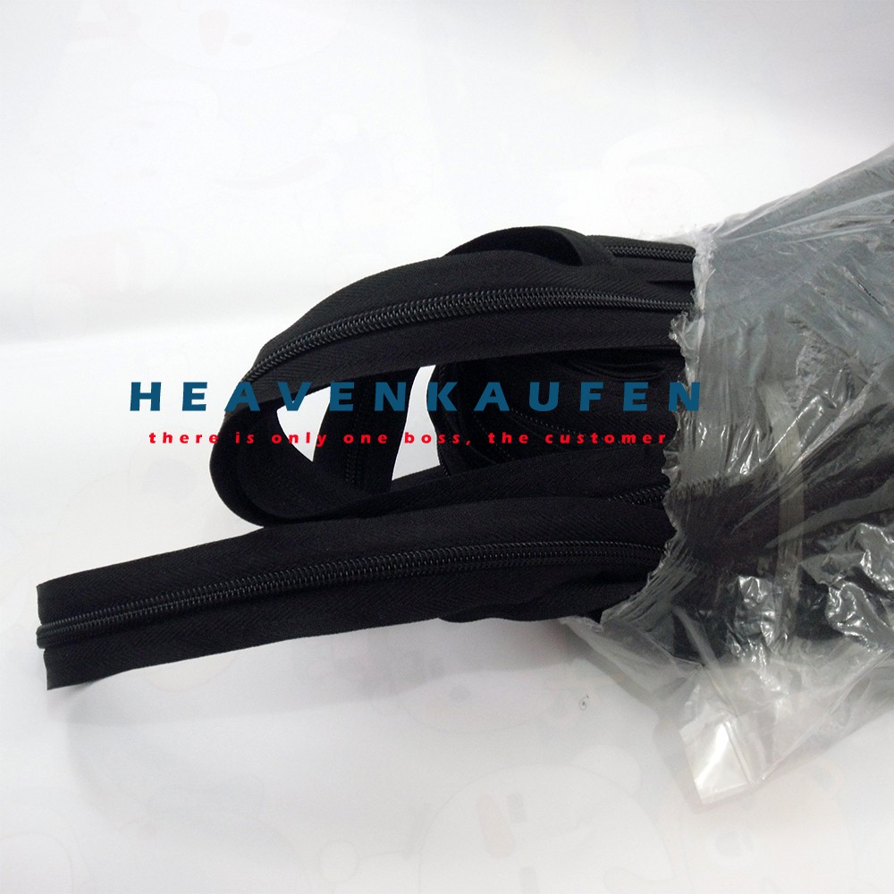Resleting/Rel YKK no. 8 Hitam Meteran