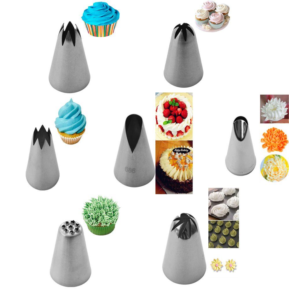 TOP 1pc Nozzle Icing Medium Piping Cream Kue Kering