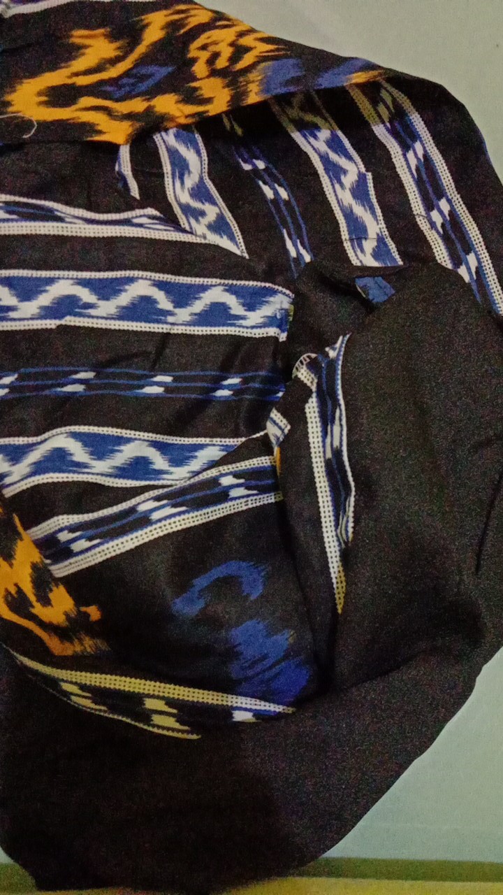 Tey-17 Batik Wanita Asj Sa Hrb026 Kenongo Kemeja Tosca Pendek