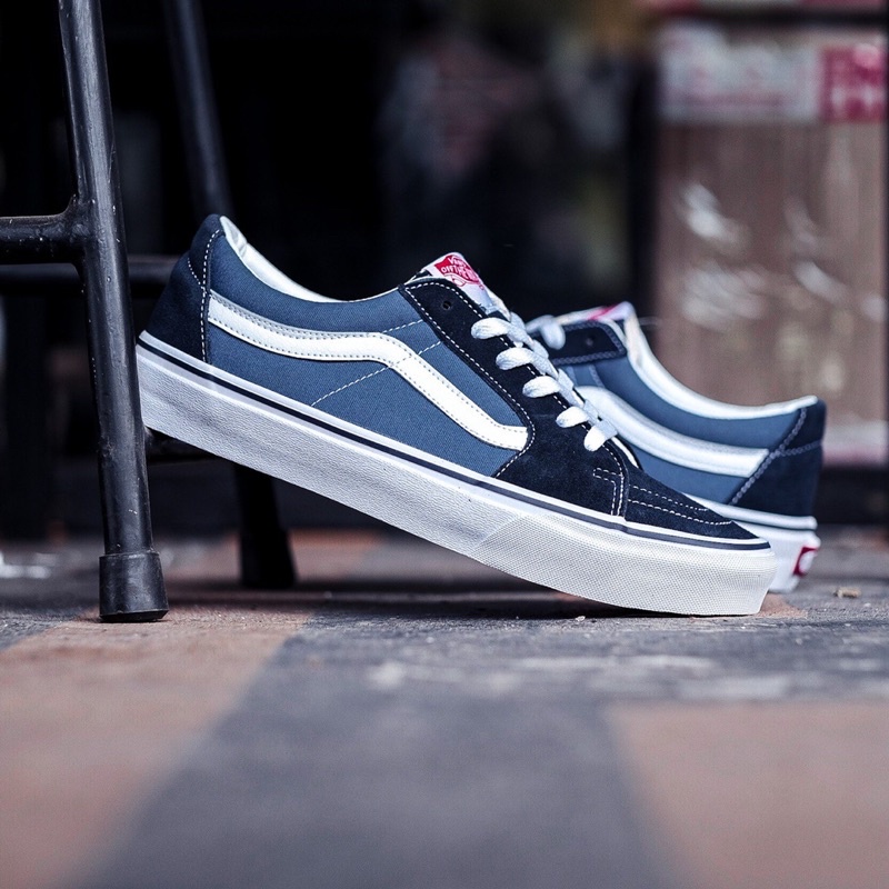 VANS SK8-LOW NAVY WHITE CLASSIC ORIGINAL 100%