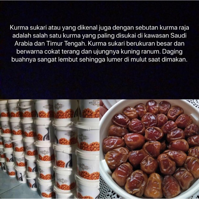 

kurma sukari ember 850gr KURMA SUKARI AL QOSIIM EMBER 850gr