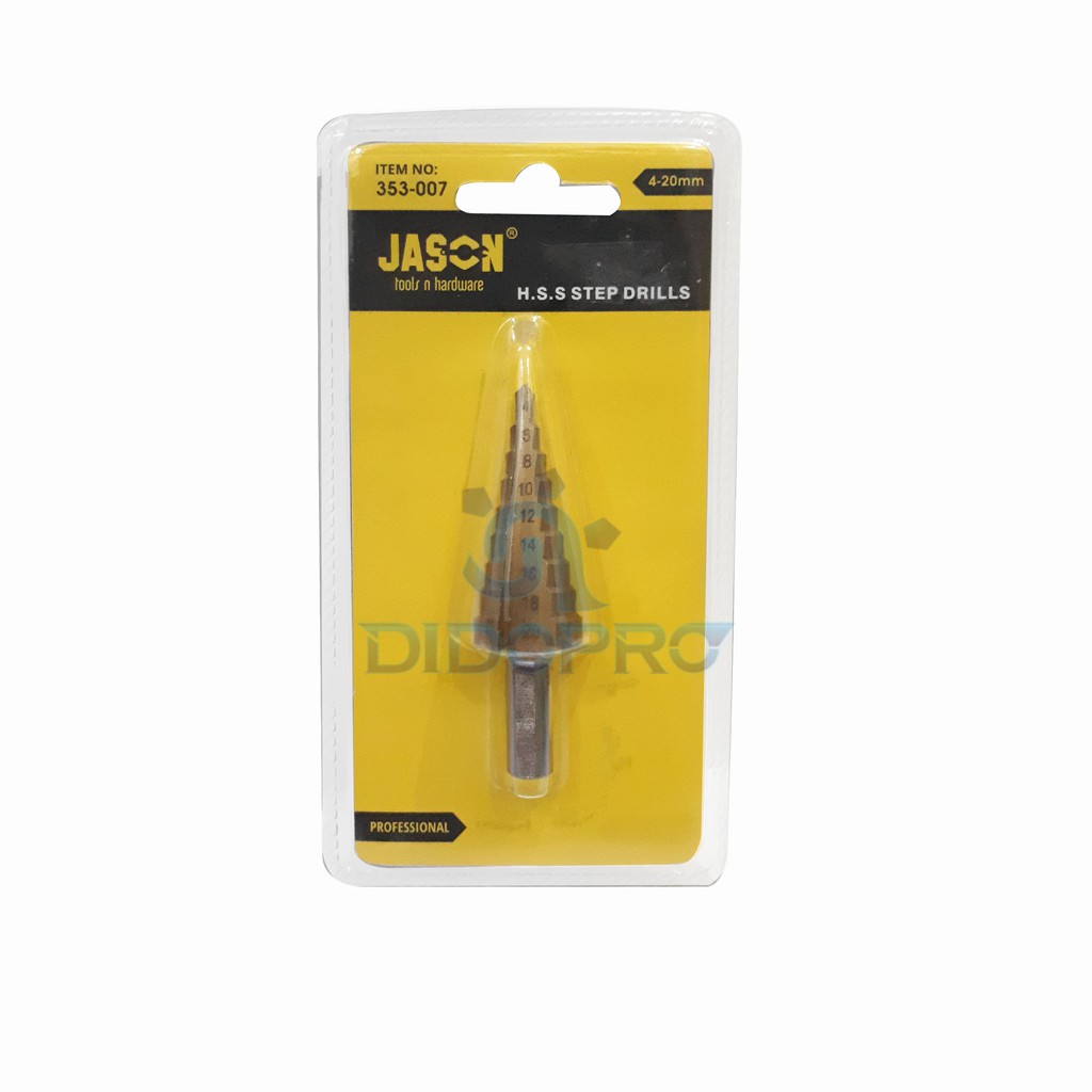 4 - 20 mm Mata Bor Multi Step Pagoda Tangga Payung Drill Bits Size JASON