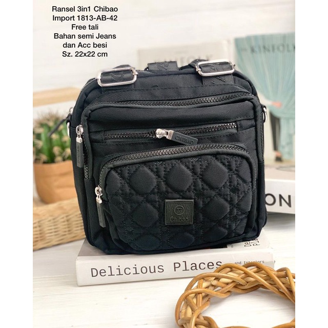 Ransel 3in1 Chibao Import 1813-AB-42