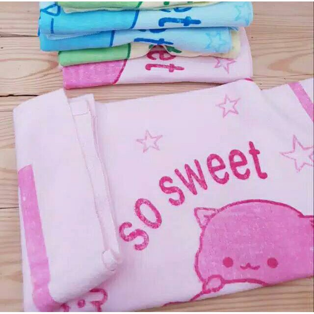 Handuk Bayi Halus Murah Lembut Perlengkapan Baby Lahir Newborn Lucu Peralatan Mandi Anak 60 x 120 cm
