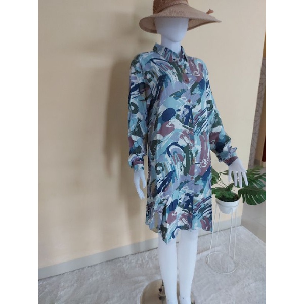 Tunik Rayon viscose kancing depan Full