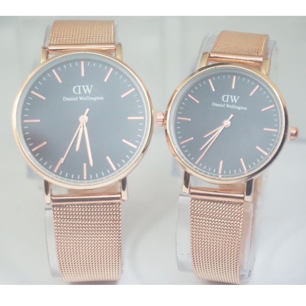 READY 3 WARNA JAM TANGAN  PASANGAN COUPLE DW RANTAI PASIR BALOK DW012