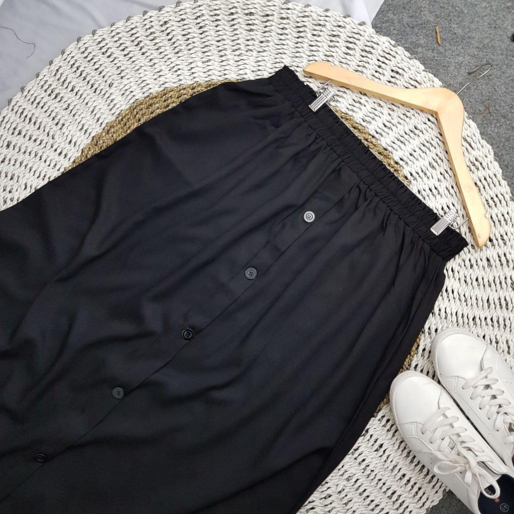 ROK SUPER JUMBO 100KG KE ATAS BUTTONSKIRT BIGSIZE - BISA COD - BUMIL - BAHAM ADEM GAK NERAWANG-6