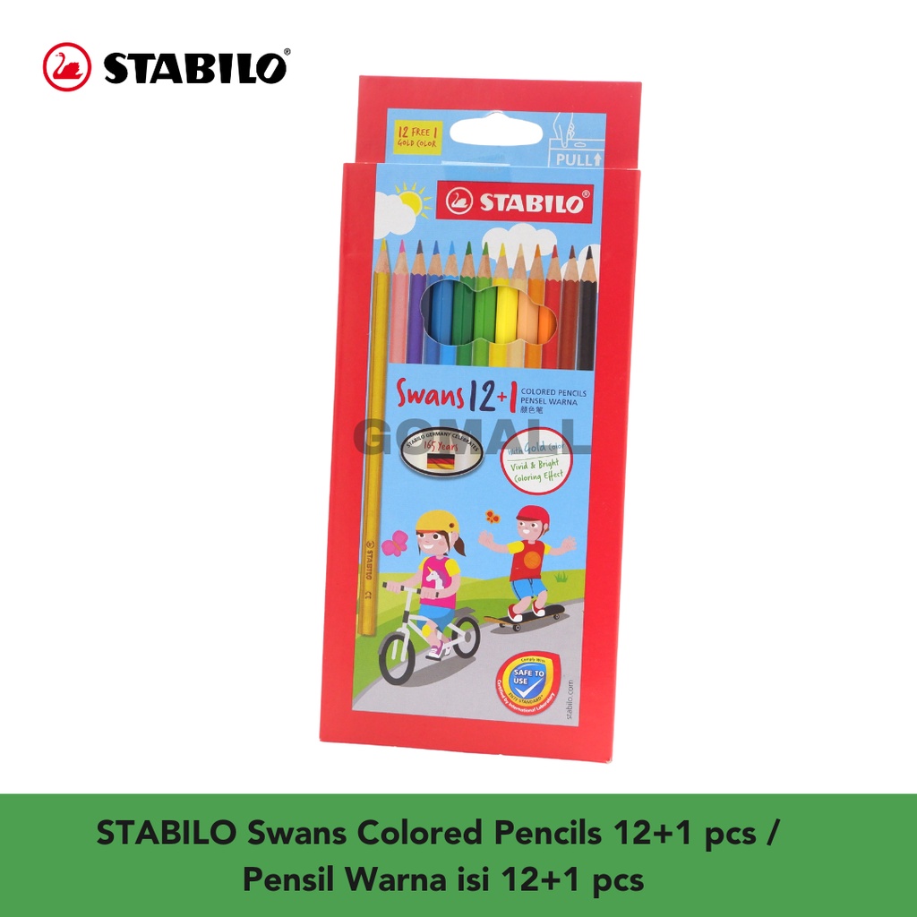 

Pensil Warna Stabilo Swans Colored Pencils isi 12+1 pcs