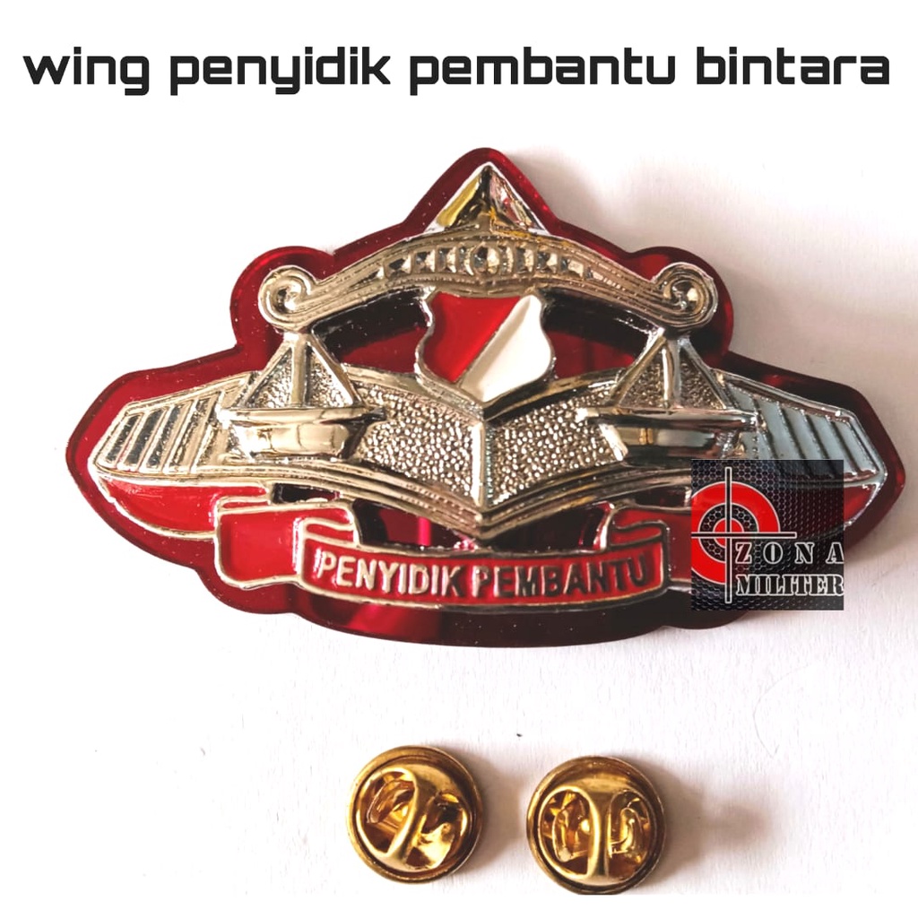 PREMIUM - Brevet Pin Wing Penyidik Pembantu Polri PPNS Mirror BINTARA