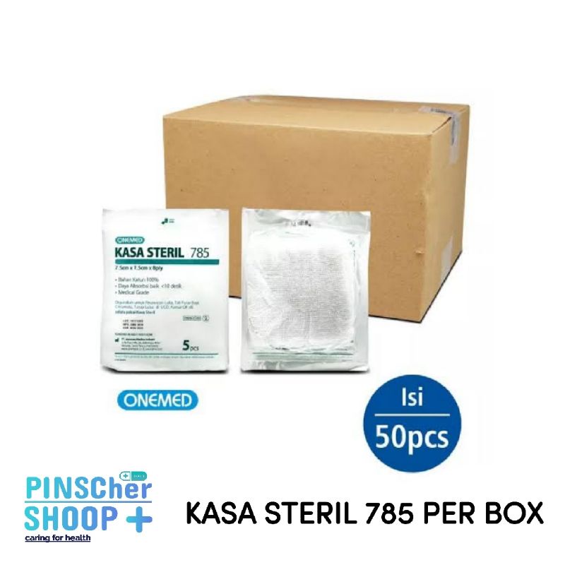 Kasa Steril 785 Onemed 7,5x7,5Cm 8 Ply Isi 5 Pcs /  Box