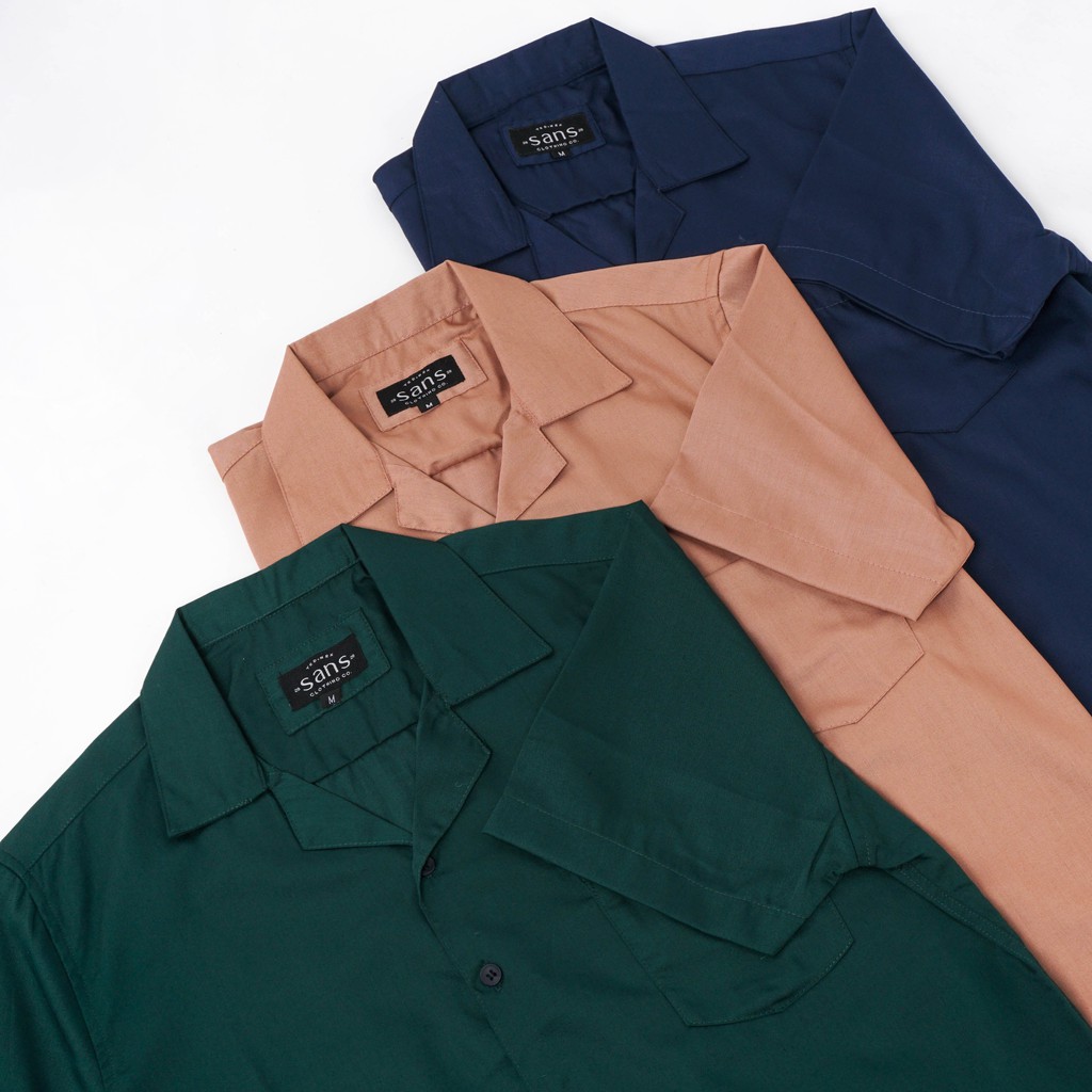 SANVANINA Kemeja Bowling Shirt Hijau M-XL Kemeja Santai Hijau 1445H
