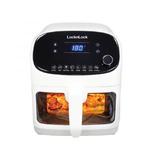 LocknLock EJF216WHT – Air Fryer Visible Window Digital 5.5 Liter