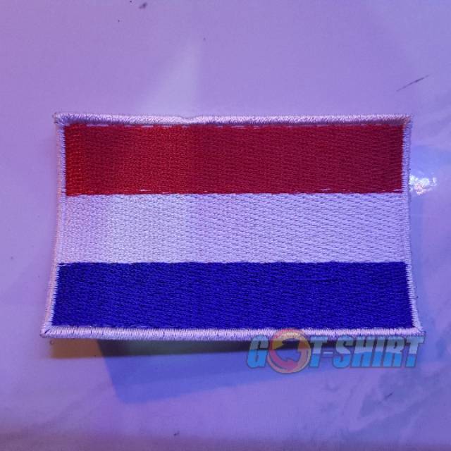 emblem patch bordir bendera belanda