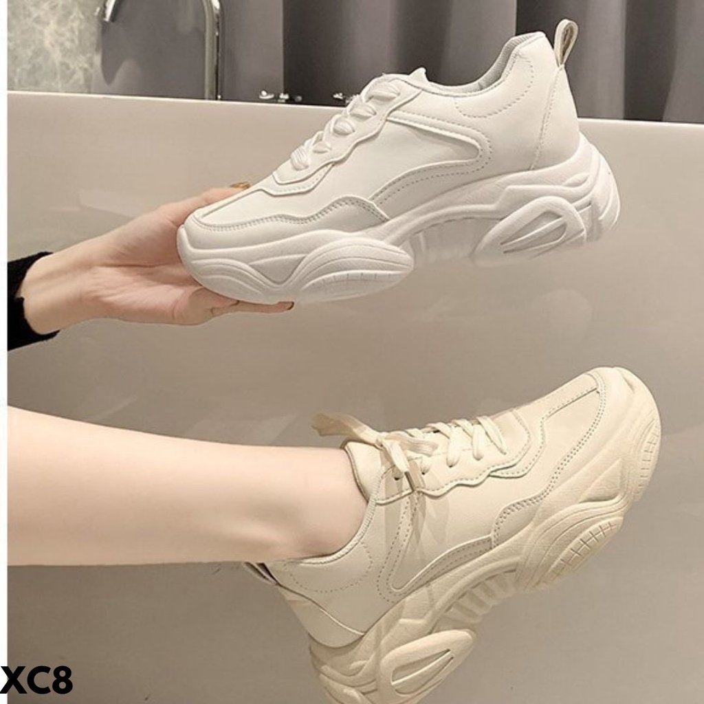 SEPATU SNEAKERS WANITA POLOS SIMPLE HIGHSOLE CLASSIC MOVIE BAHAN PU IMPORT C8