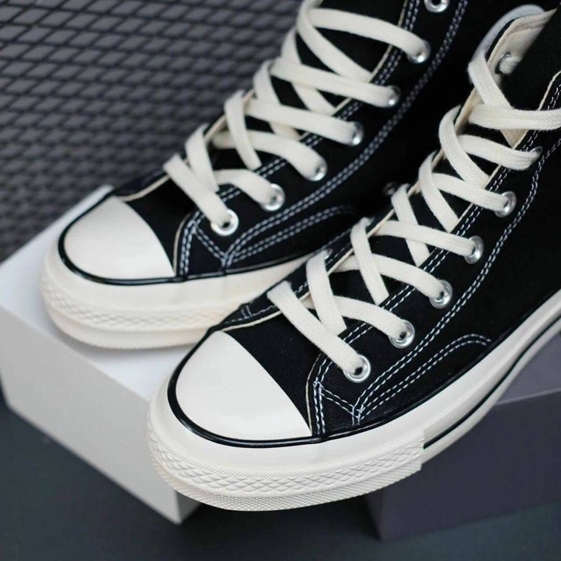 CONVERSE 70S HIGH BLACK WHITE PREMIUM QUALITY