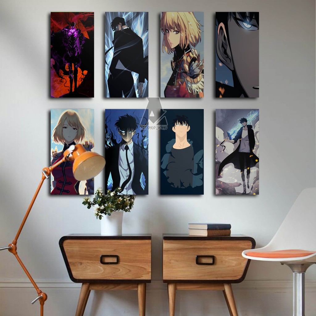 Hiasan dinding SOLO LEVELING Hiasan Kamar Poster Kayu Pajangan Rumah/ dekorasi dinding / Walldecor