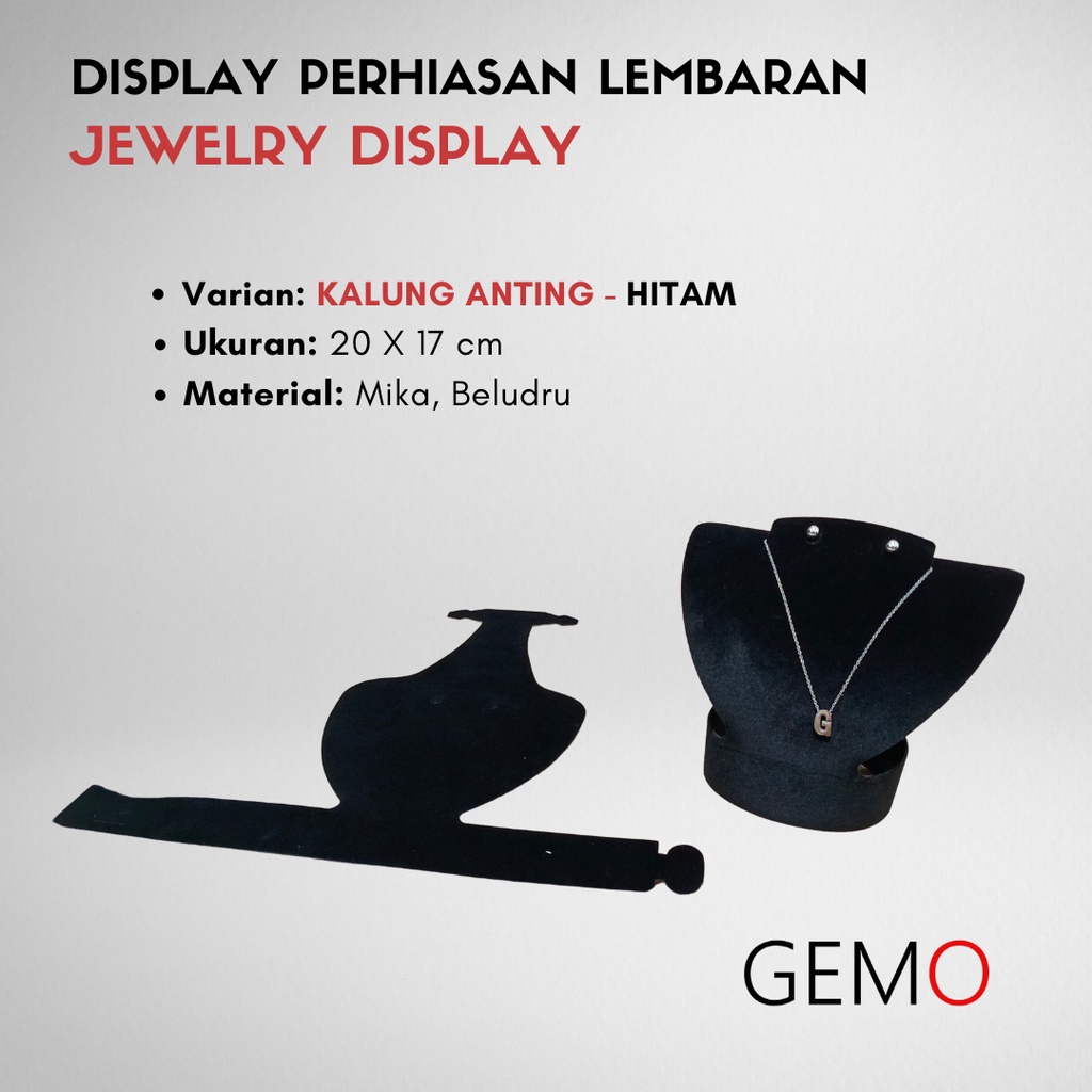 Dudukan Display Perhiasan Lembaran - Cincin, Anting, dan Kalung  Tempat Seserahan Nikah Unik Murah